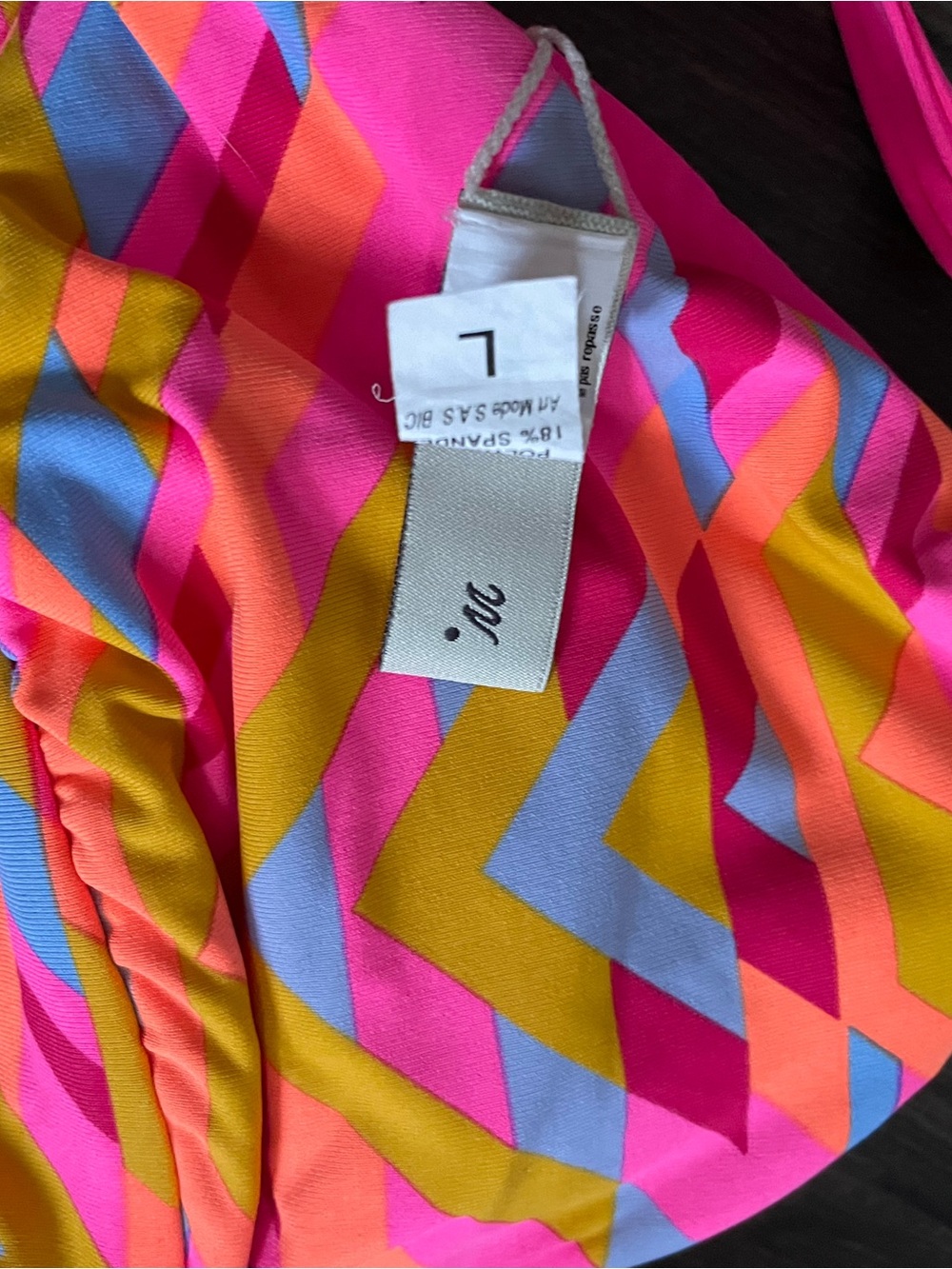 Maaji Bright Pink Bikini Top L with La Blanca NWT Floral Turquoise Bottom 6 - Picture 6 of 6